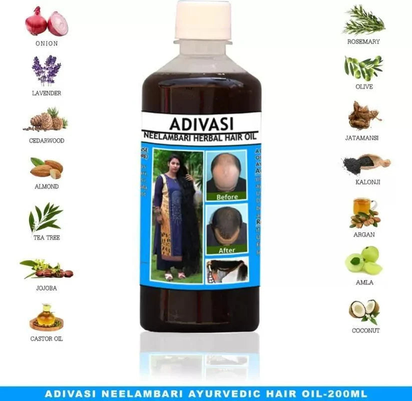 Adivasi Herbal Hair Oil * 100% Original * आदिवासी हेयर ऑयल Hair की समस्या से राहत